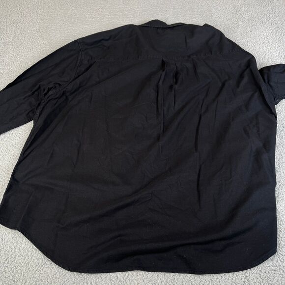 Fresh Produce Shirt Womens 3X Black Oversize Button Down Plus Size 3/4 Sleeve - Picture 4 of 9
